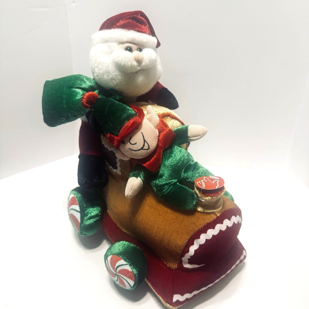 Homerbest Animated Santa Claus Is Coming to Town Musical Plush Christmas Train